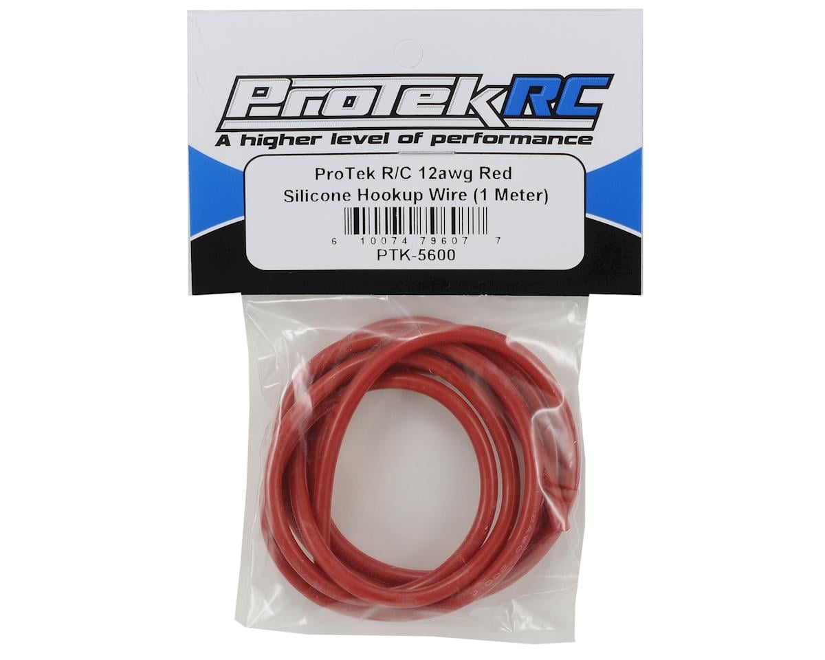ProTek RC Silicone Hookup Wire (Red) (1 Meter) (12AWG)