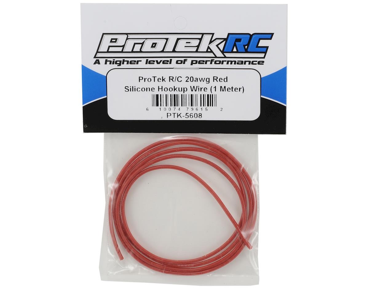 ProTek RC Silicone Hookup Wire (Red) (1 Meter) (20AWG)