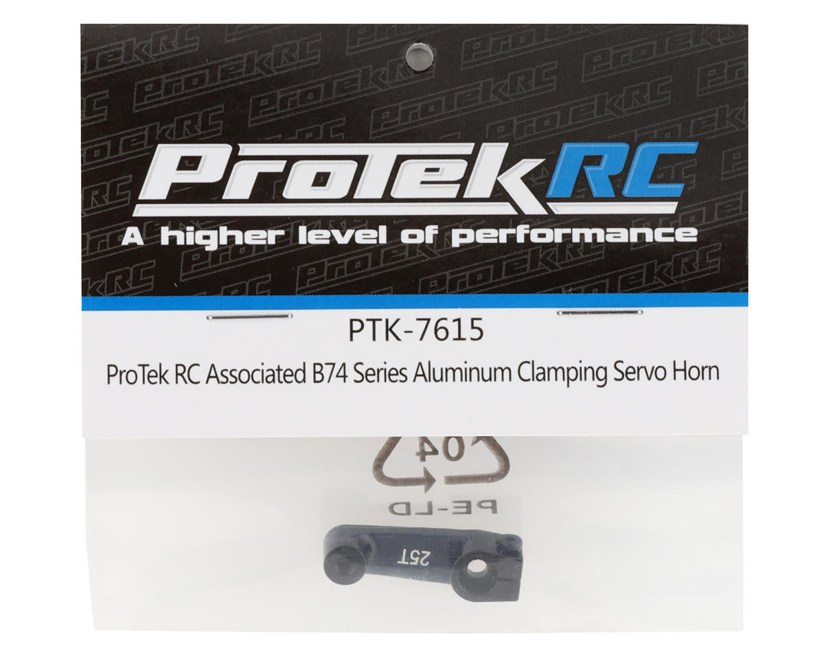 ProTek RC Associated B74 Series Aluminum Clamping Servo Horn (Black)