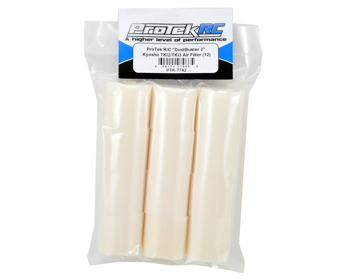 ProTek RC "DustBuster 2" Kyosho MP10 & MP9 Air Filter Foam (12)