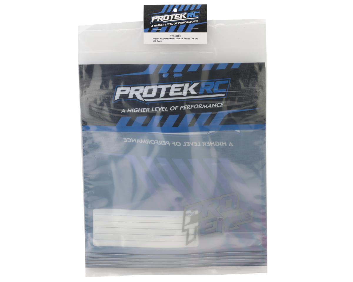ProTek RC Resealable 1/8 Buggy Tire Storage Bags (10)