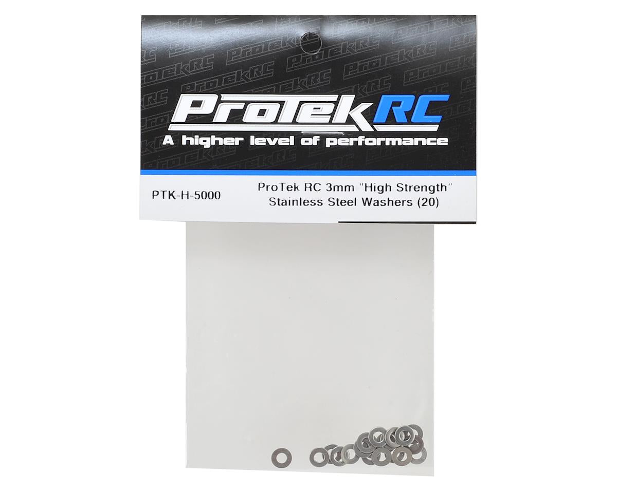 ProTek RC 3mm "High Strength" Stainless Steel Washers (20)