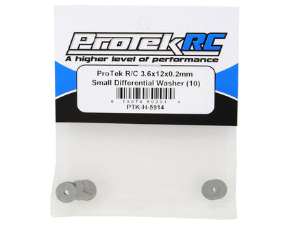 ProTek RC 3.6x12x0.2mm Differential Gear Washer (10)