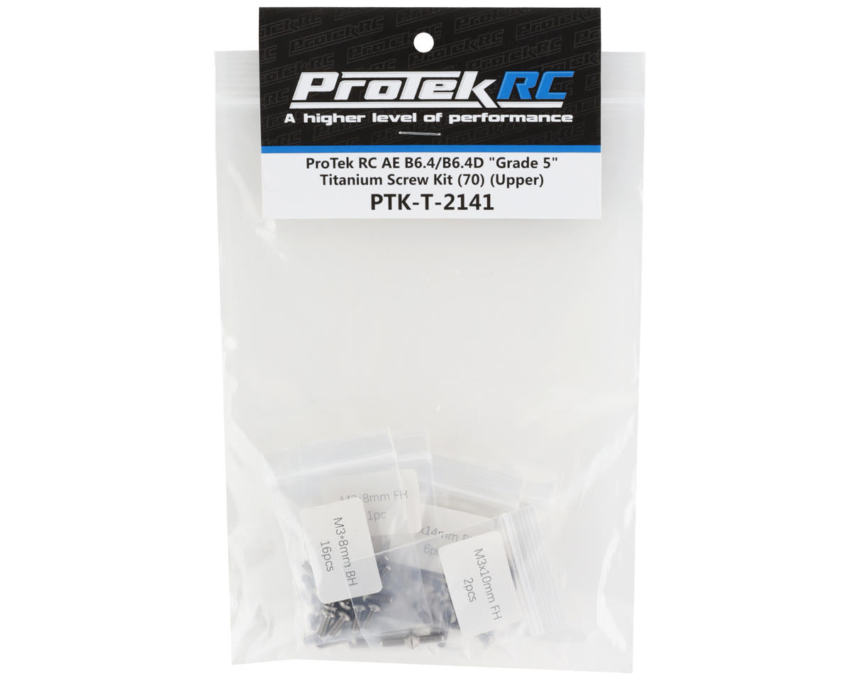 ProTek RC AE B74.2 / B74.2D "Grade 5" Titanium Screw Kit (68) (Upper)