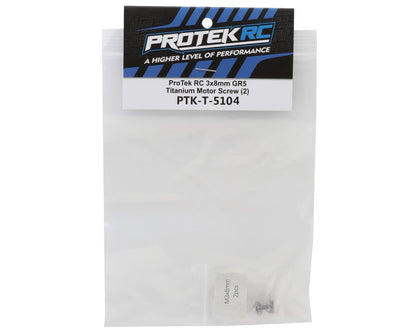 ProTek RC GR5 Titanium Motor Screw (2) (3x8mm)