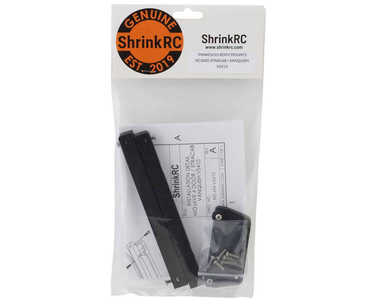 ShrinkRC Vanquish VS410 Body Mounts for RC4WD 1987 Toyota XtraCab Body