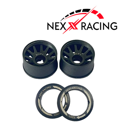 NExx Racing "JUD" threaded carbon fibre reinforced EVO flanged rear wheels (2)