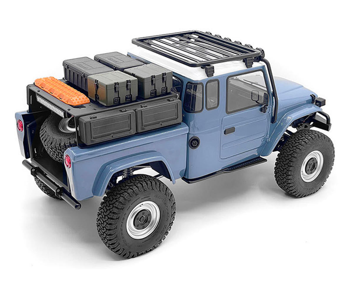 RC4WD Vanquish VS4-10 Scale Rear Bed Rack & Tool Box W/ LED Light Bar