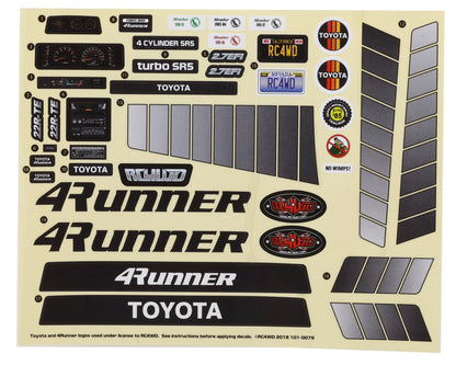 RC4WD TF2 1985 Toyota 4Runner Pre-Painted Hard Body Complete Set (Black)