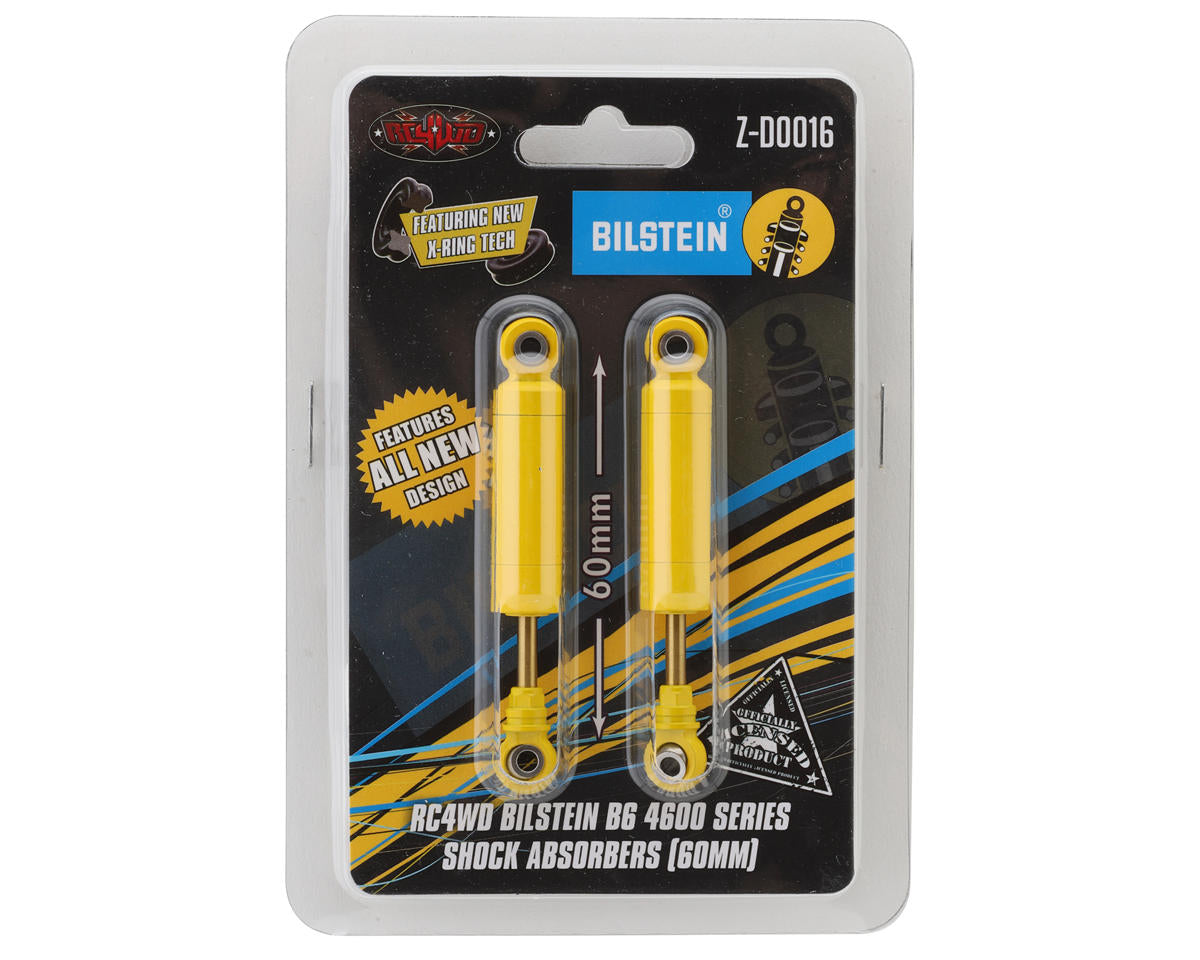 RC4WD Bilstein B6 4600 Series Internal Spring Shocks (Yellow) (60mm) (2)