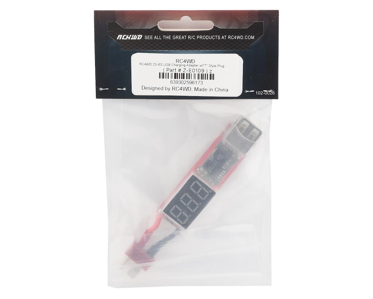 RC4WD 2S-6S USB Charging Adapter w/"T" Style Plug