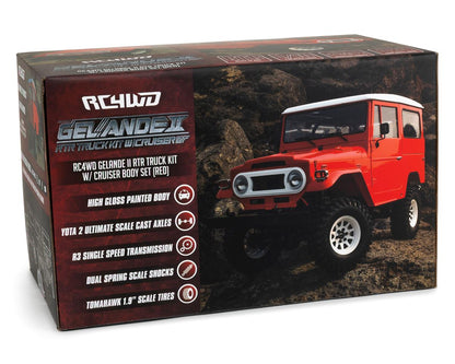 RC4WD Gelande II RTR 1/10 Scale 4WD Crawler w/Cruiser Body Set (Red)