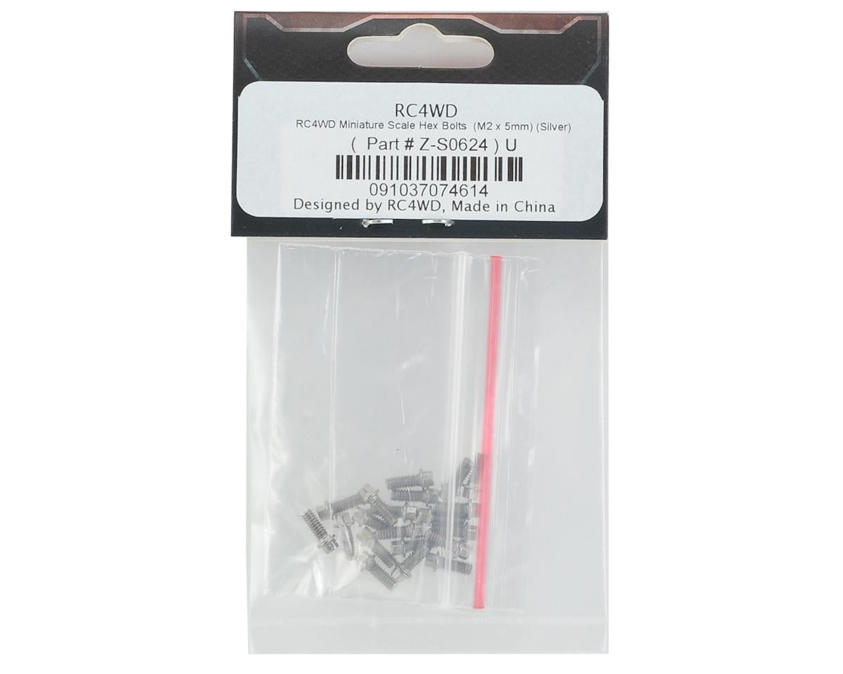 RC4WD 2x5mm Miniature Scale Hex Bolts (Silver)