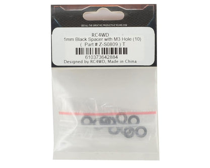 RC4WD 1mm Spacer w/M3 Hole (Black) (10)
