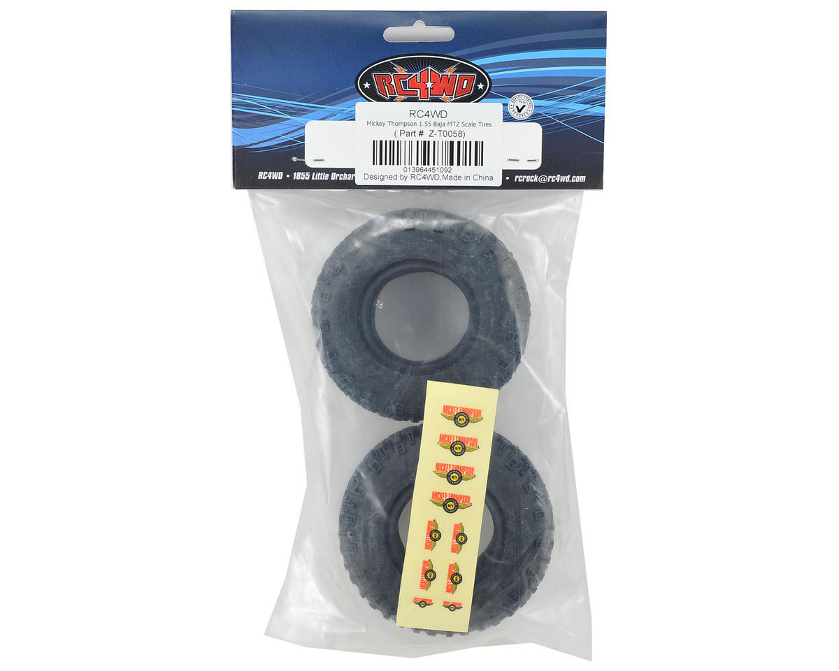RC4WD Mickey Thompson "Baja MTZ" 1.55" Scale Rock Crawler Tires (2) (X3)