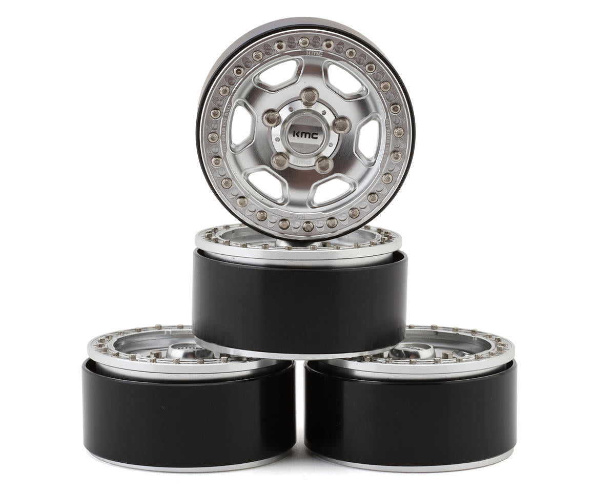 RC4WD KMC 1.7" Hex Rock Crawler Beadlock Wheels (Silver) (4)