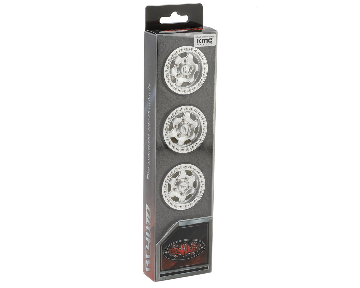 RC4WD KMC 1.7" Hex Rock Crawler Beadlock Wheels (Silver) (4)