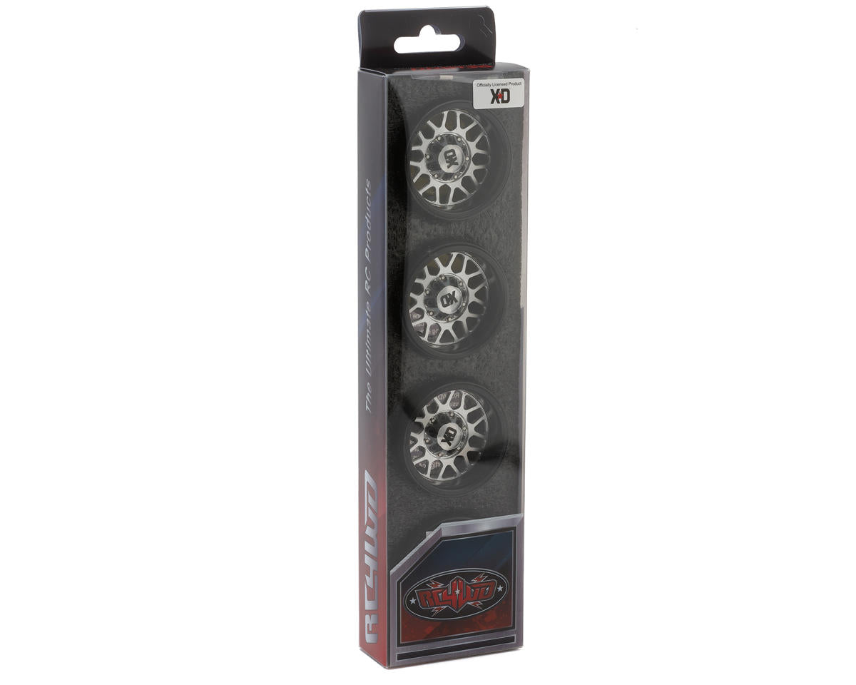 RC4WD XD 1.7" XD849 Grenade 2 Deep Dish Beadlock Wheels (Black/Silver) (4)
