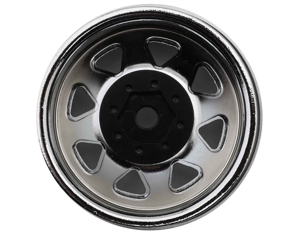 RC4WD 8 Lug Deep Dish Wagon 1.9" Steel Stamped Beadlock Crawler Wheels (Chrome)