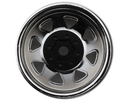 RC4WD 8 Lug Deep Dish Wagon 1.9" Steel Stamped Beadlock Crawler Wheels (Chrome)