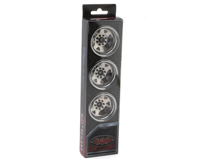 RC4WD 8 Lug Deep Dish Wagon 1.9" Steel Stamped Beadlock Crawler Wheels (Chrome)