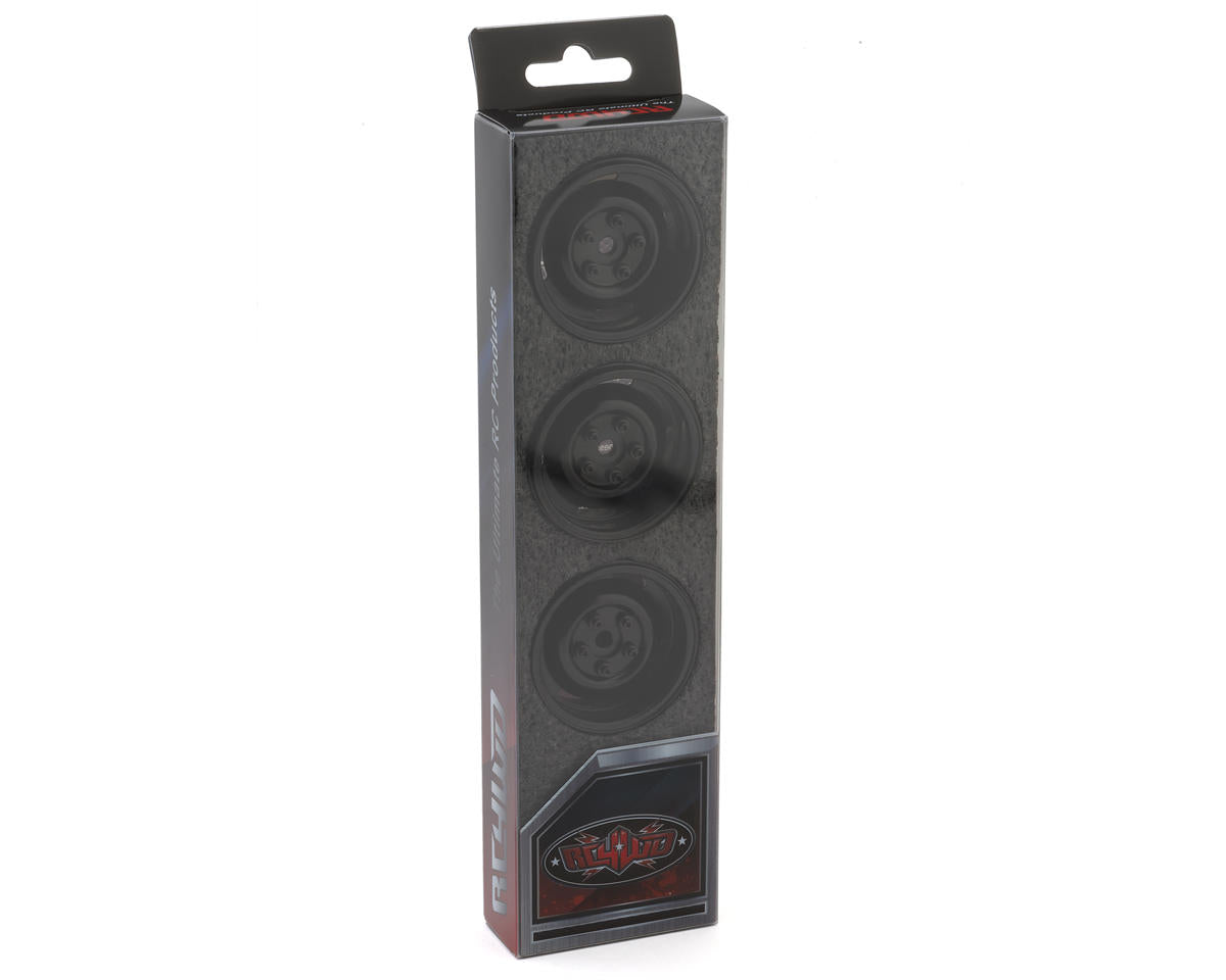 RC4WD Landies Vintage 1.9" Stamped Steel Beadlock Crawler Wheels (Black) (4)
