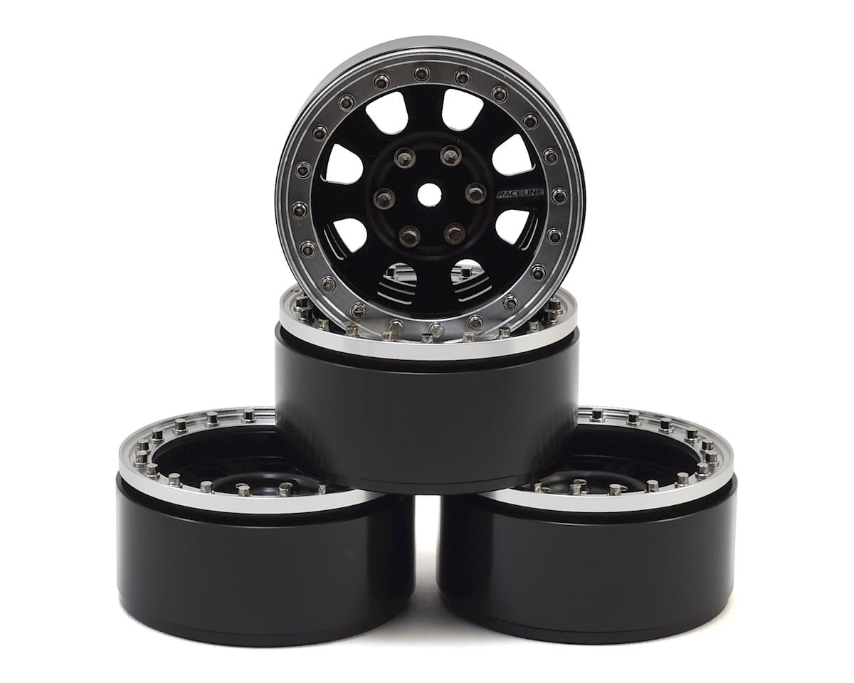 RC4WD Raceline Monster 1.9" Beadlock Wheels (Blk/Slv) (4)