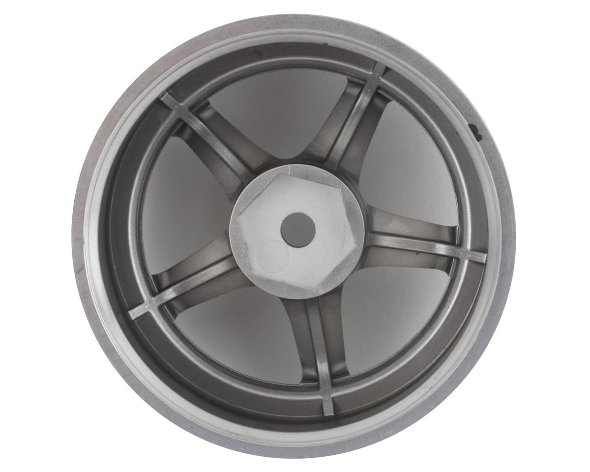 RC Art SSR Professor SP4 5-Spoke Drift Wheels (Silver) (2) (8mm Offset)