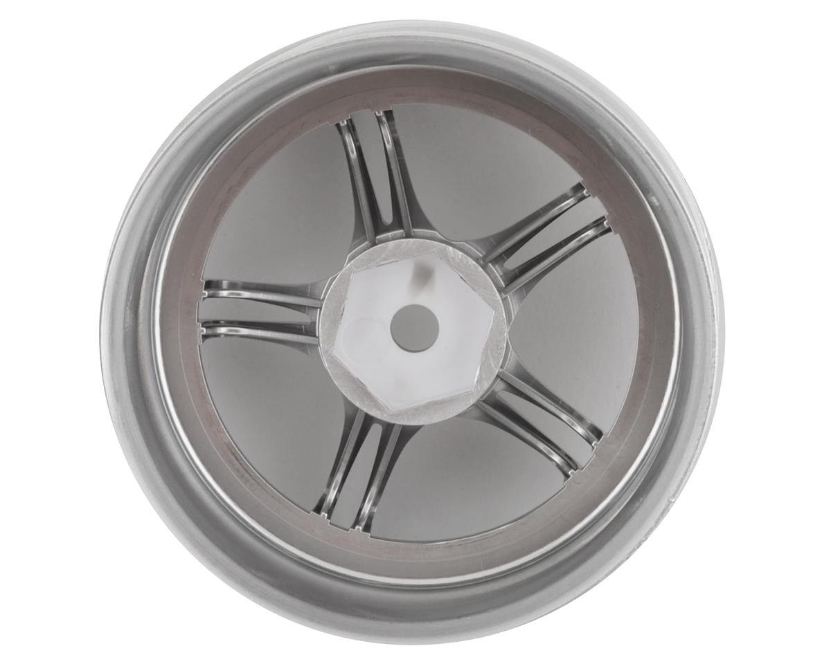 RC Art SSR Professor SPX 5-Split Spoke Drift Wheels (Matte Silver) (2)