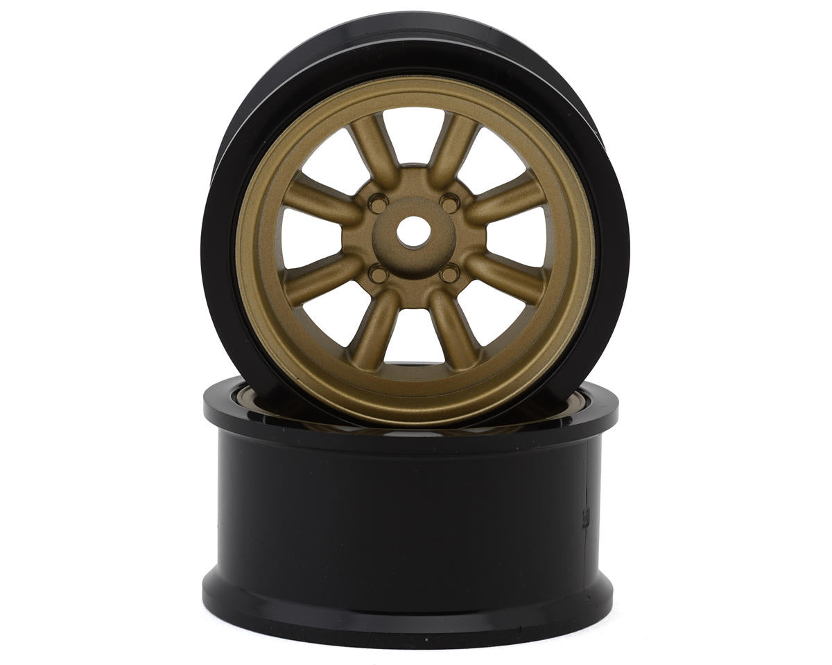 RC Art Fifteen Series Watanabe 1/10 Drift Wheels (Gold) (2) (6mm Offset)
