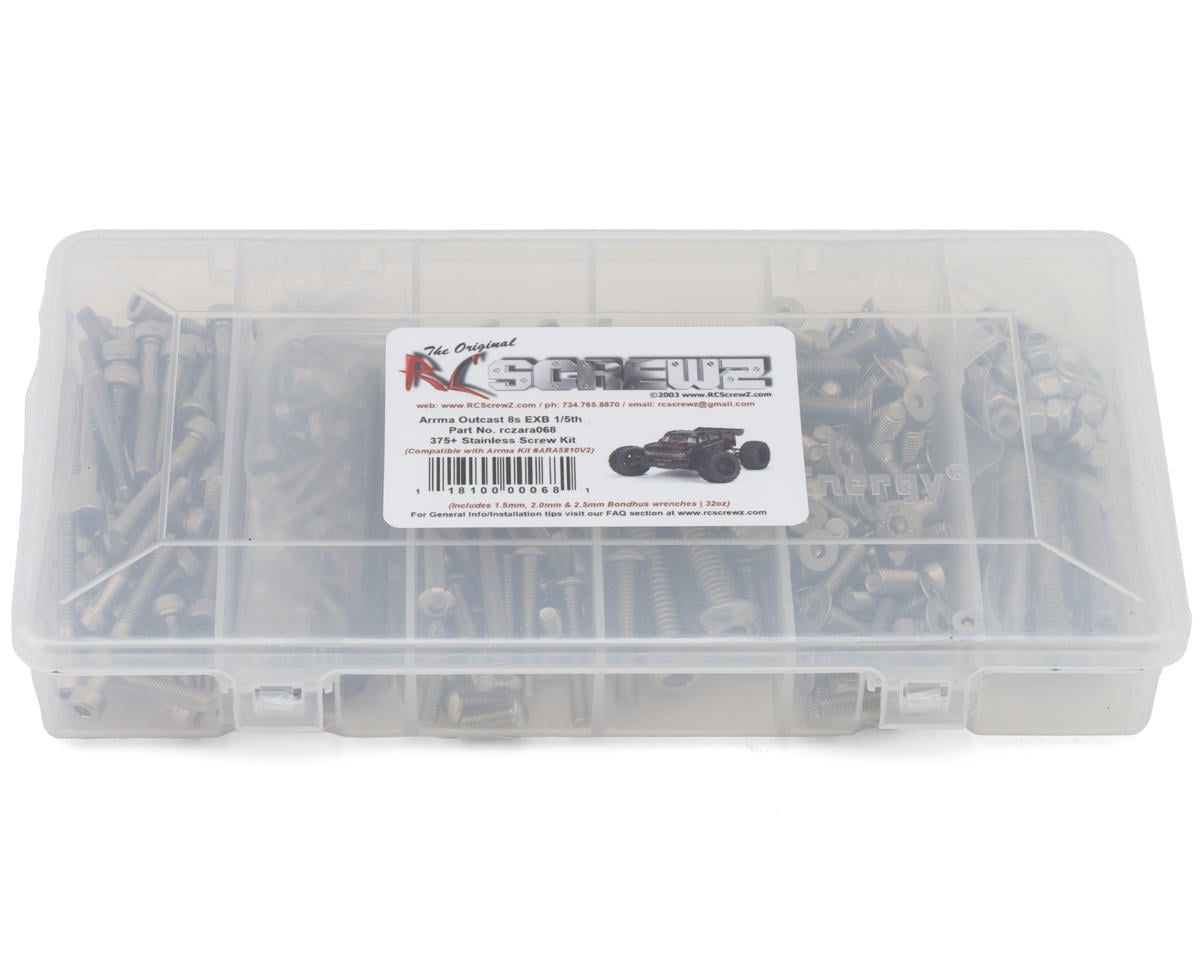 RC Screwz Arrma Outcast 8S BLX EXB Stainless Steel Screws Kit