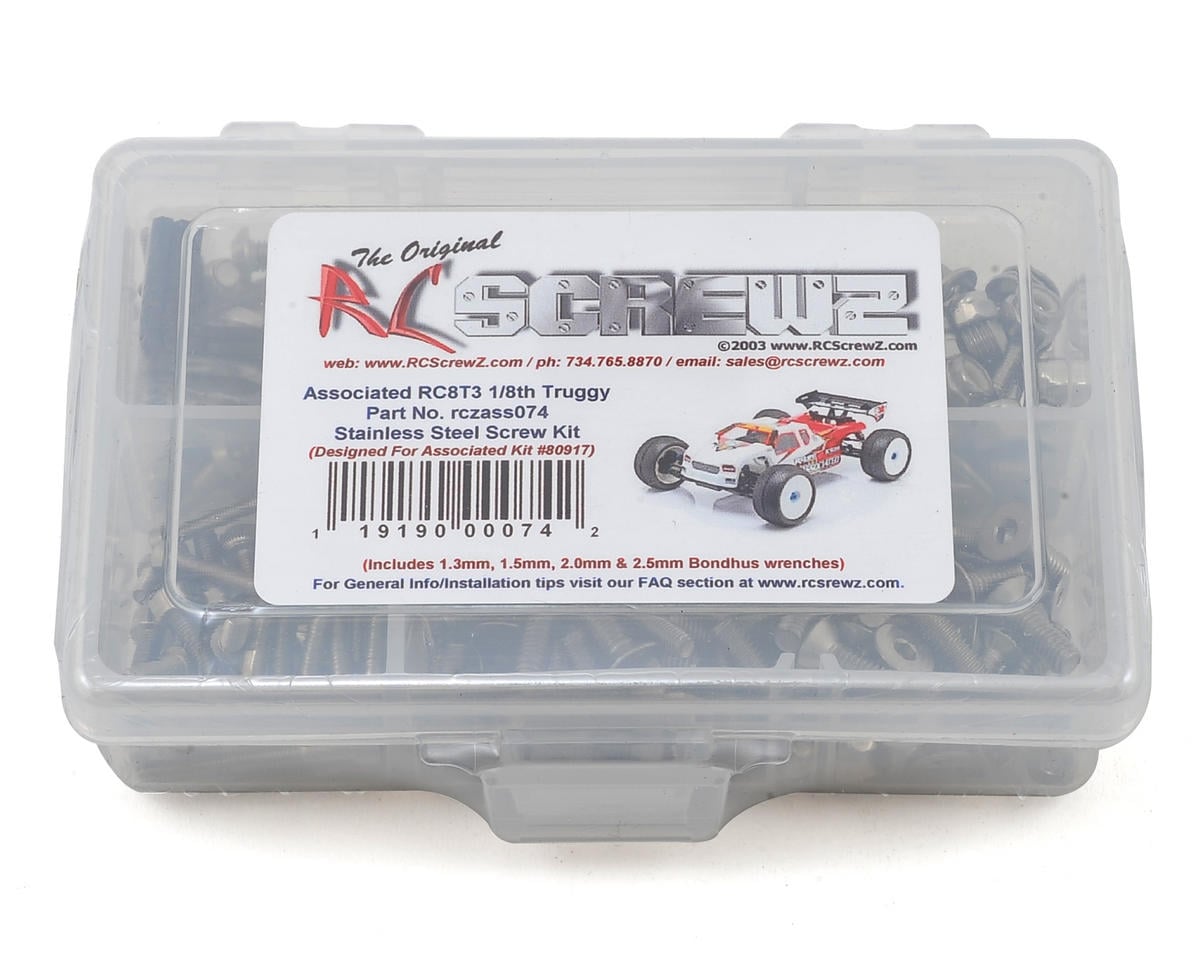 RC Screwz Associated RC8T3 Team Stainless Screw Kit