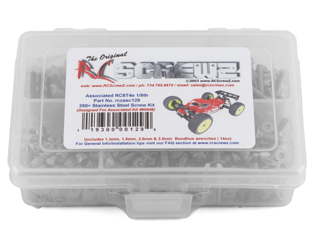 RC Screwz Associated RC8T4e Truggy Stainless Steel Screw Kit