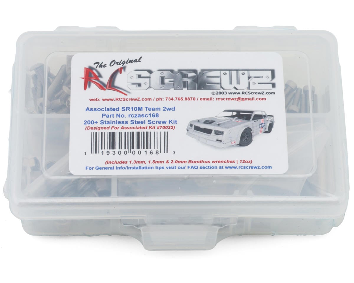 RC Screwz Team Associated SR10M Dirt Oval Stainless Steel Screw Kit