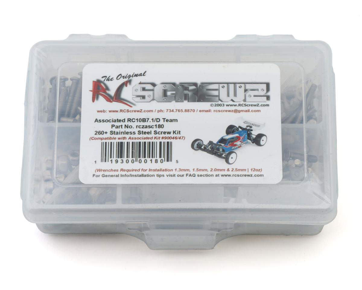 RC Screwz Team Associated RC10B7.1/B7.1D Stainless Steel Screw Kit
