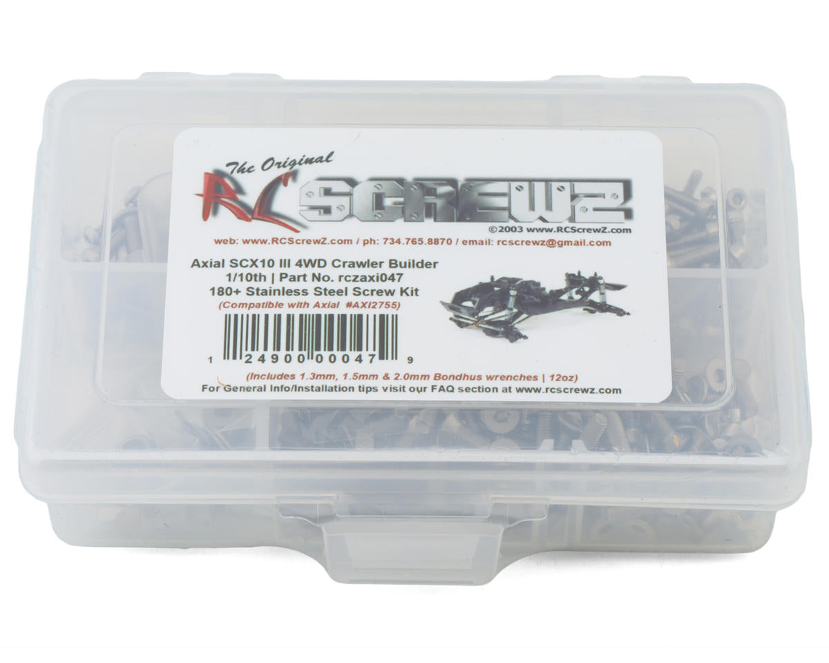 RC Screwz Axial SCX10 III V2 1/10 Rock Crawler Builders Kit Stainless Steel