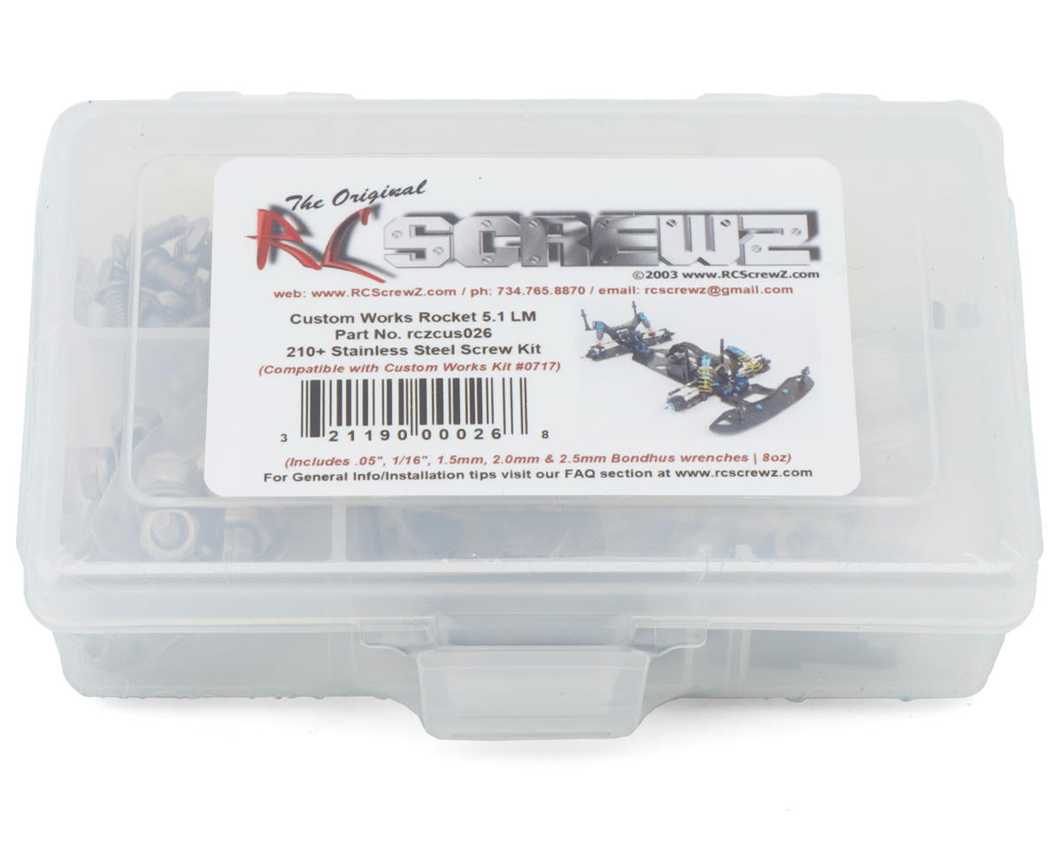 RC Screwz Custom Works Rocket 5.1 LM/Modified Stainless Steel Screws Kit
