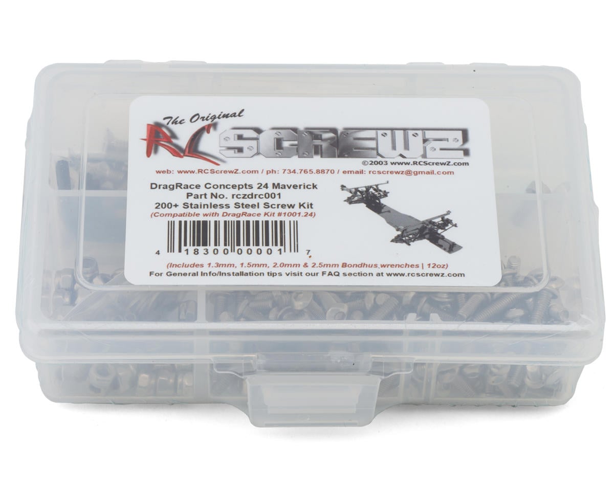 RC Screwz DragRace Concepts 24 Maverick Outlaw Stainless Steel Screws Kit