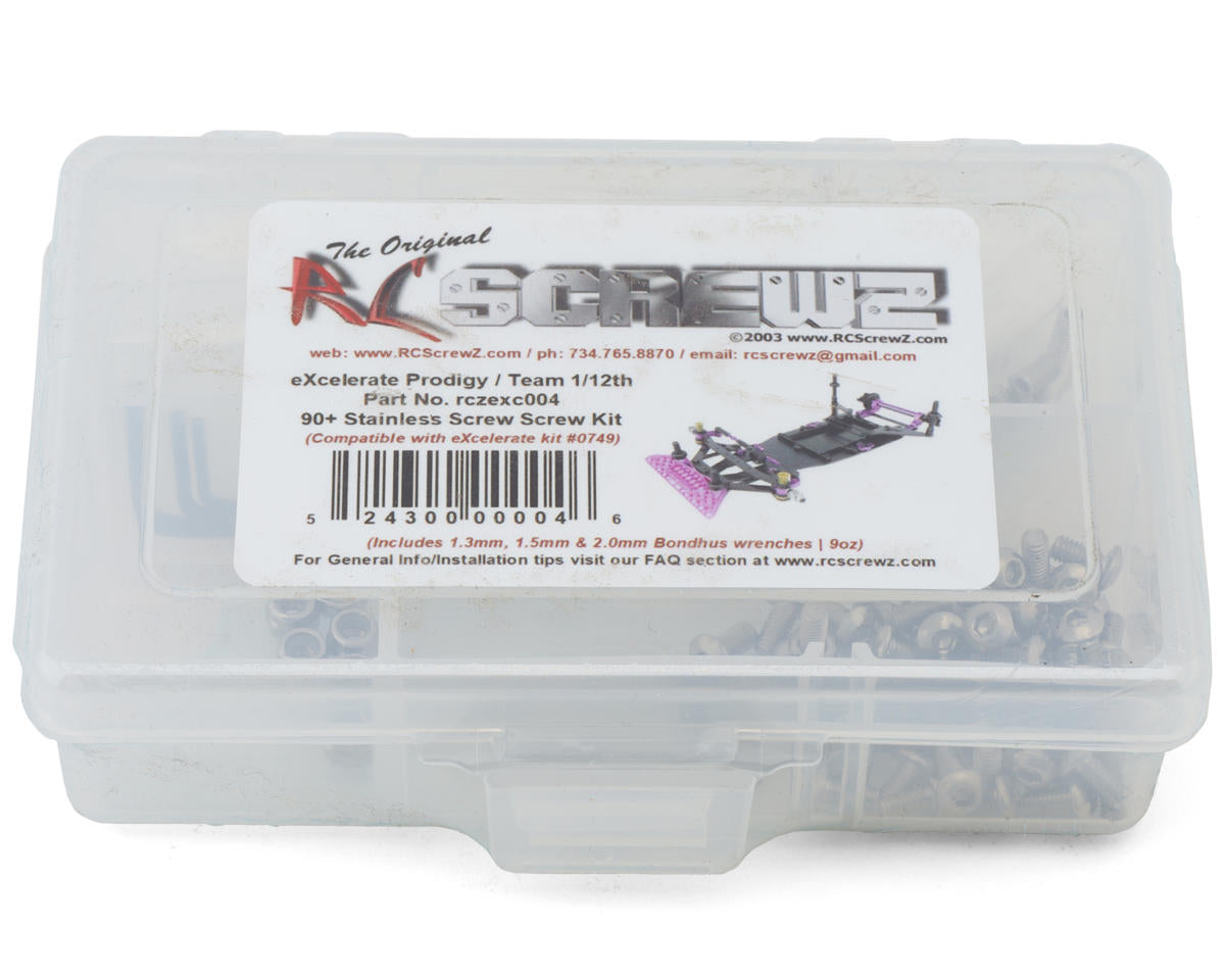 RC Screwz eXcelerate Prodigy Stainless Steel Screws Kit