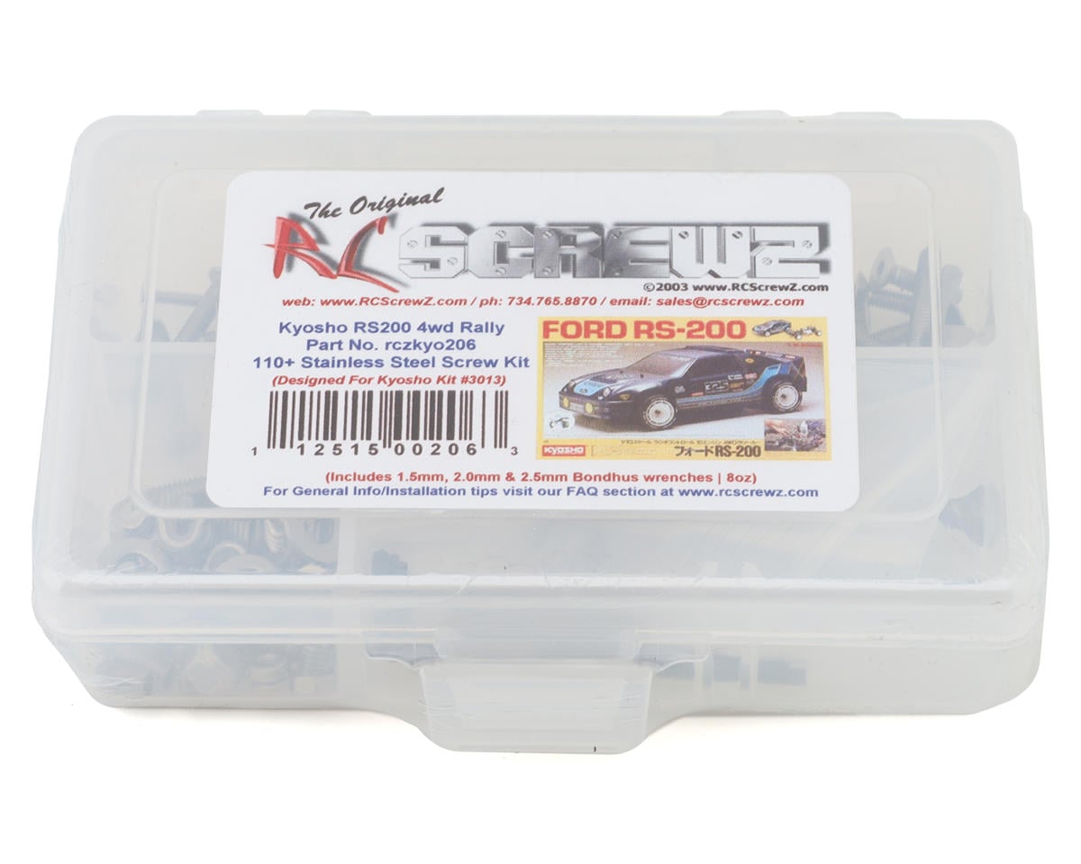 RC Screwz Kyosho RS200 4WD Rally Stainless Steel Screw Kit