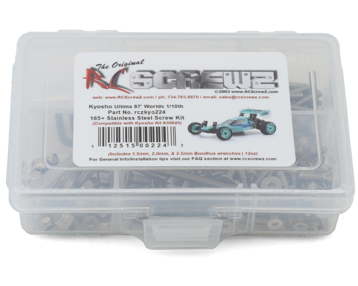 RC Screwz Kyosho Ultima '87 WC Worlds Spec Stainless Steel Screw Kit