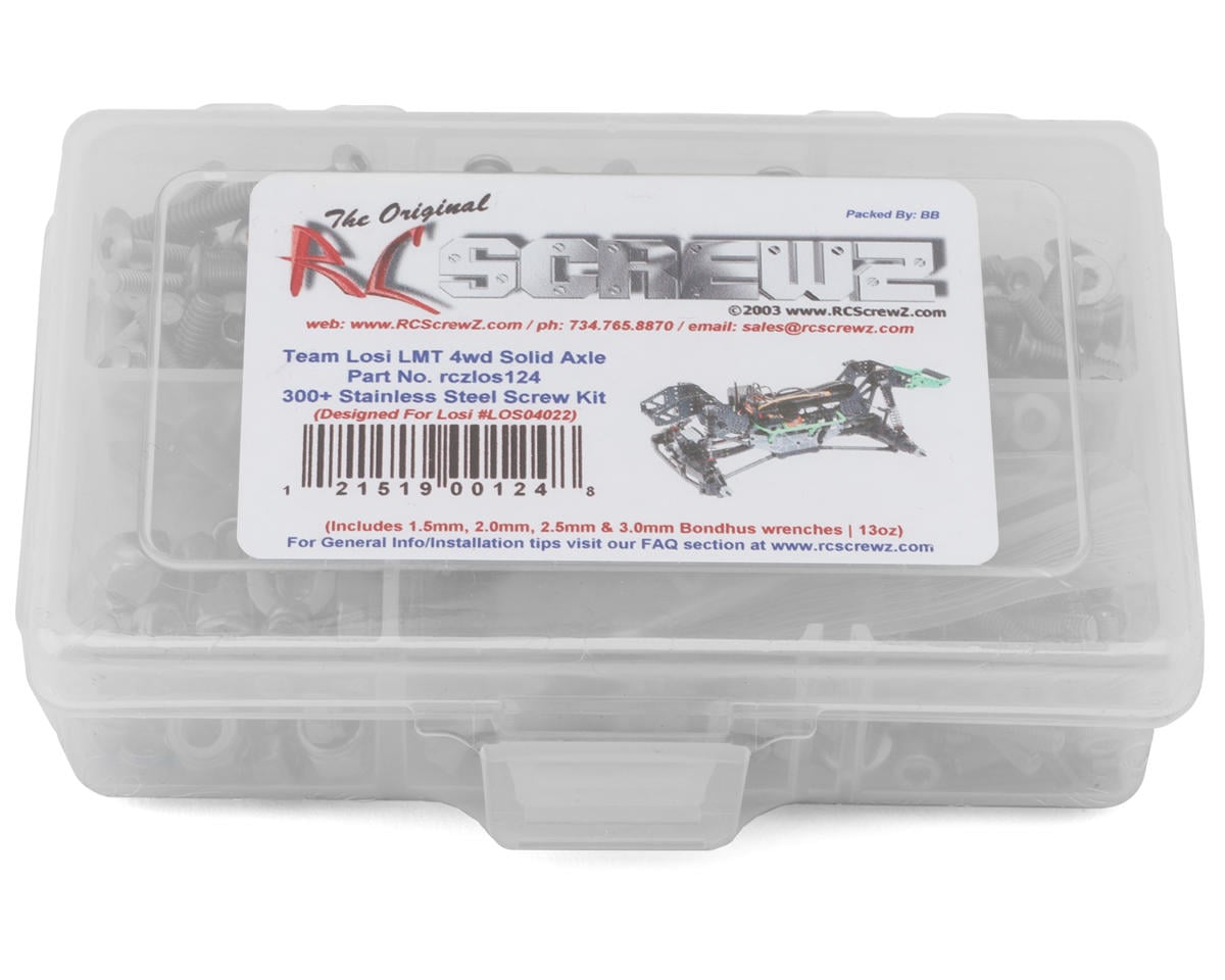 RC Screwz Losi LMT RTR 1/10 4WD Monster Truck Stainless Steel Screw Kit