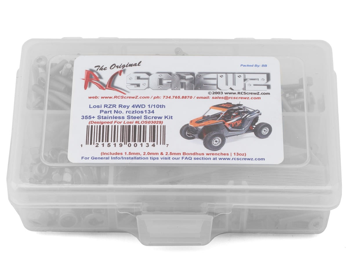 RC Screwz Losi RZR Rey 4WD Off-Road UTV Stainless Steel Screw Kit