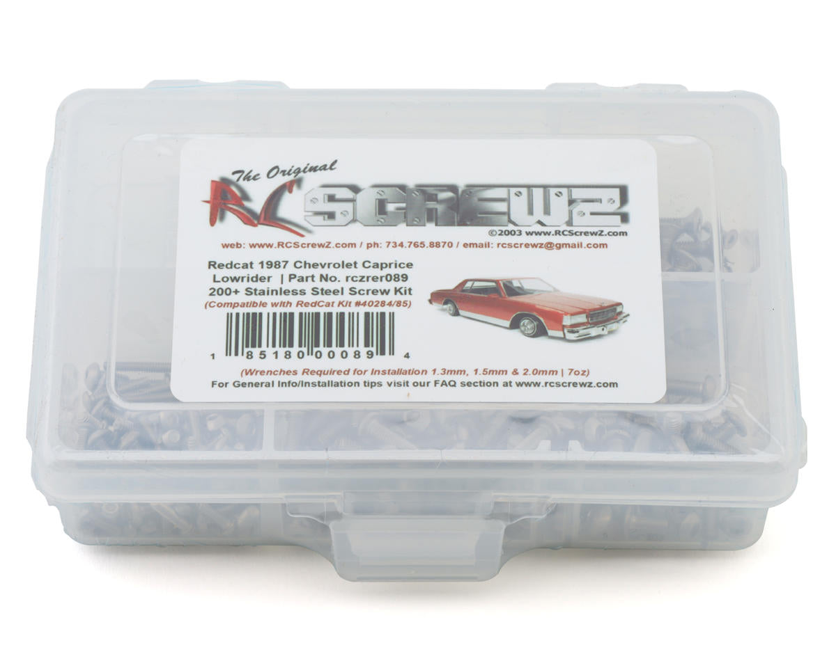 RC Screwz Redcat 1987 Chevrolet Caprice 1/10 Lowrider Stainless Steel Screw Kit