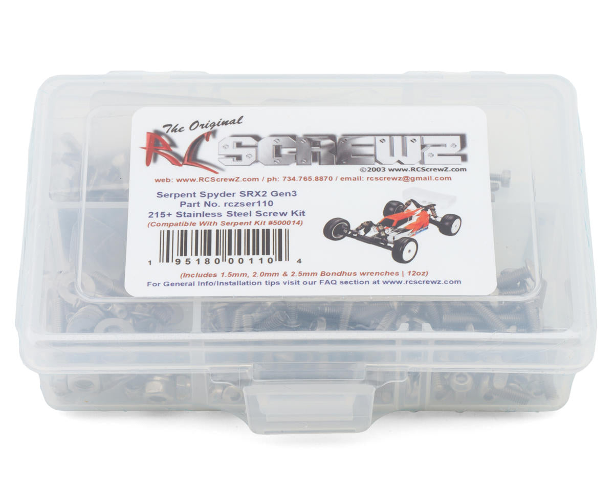 RC Screwz Serpent Spyder SRX-2 Gen3 Team Carpet Stainless Steel Screws Kit