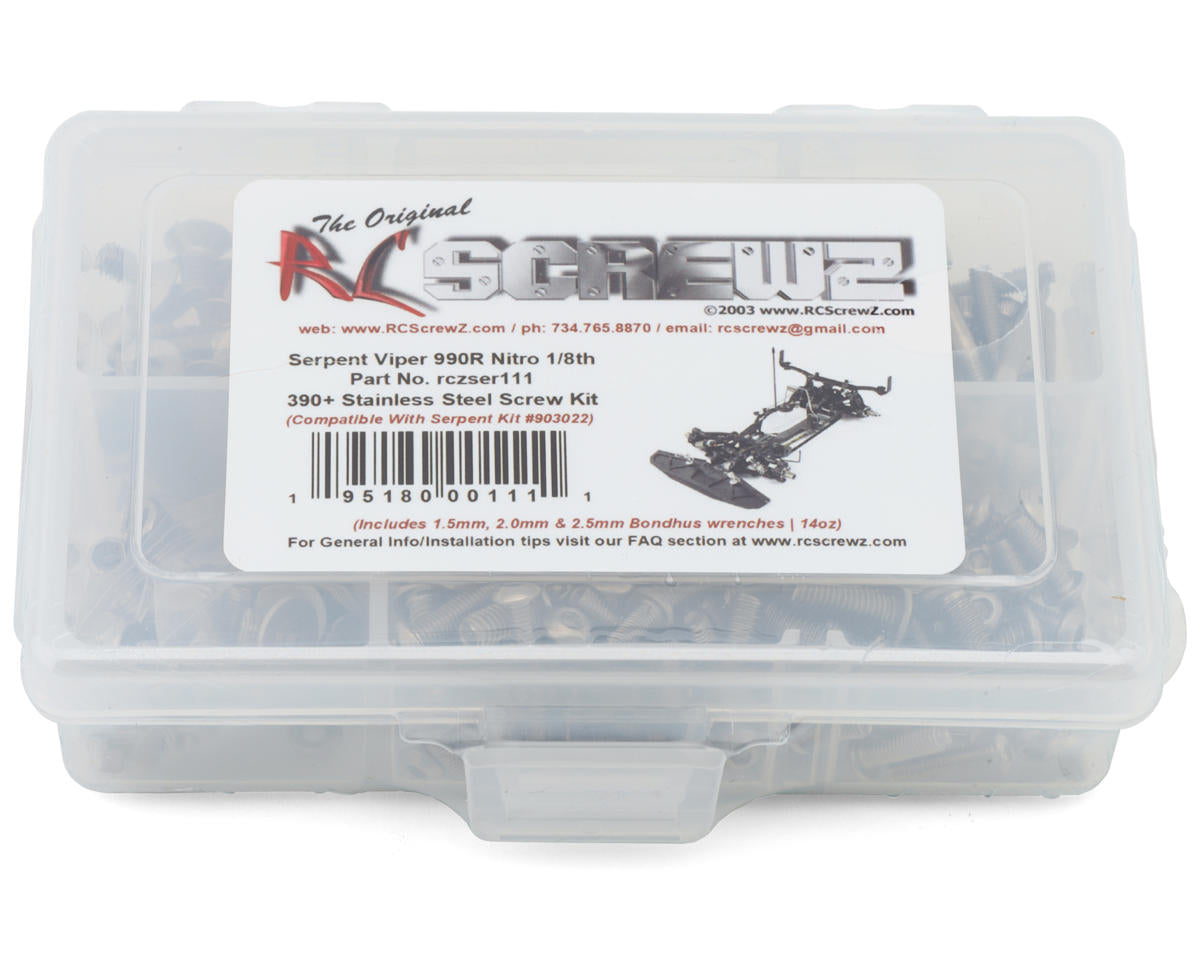 RC Screwz Serpent Viper 990R Nitro Stainless Steel Screws Kit