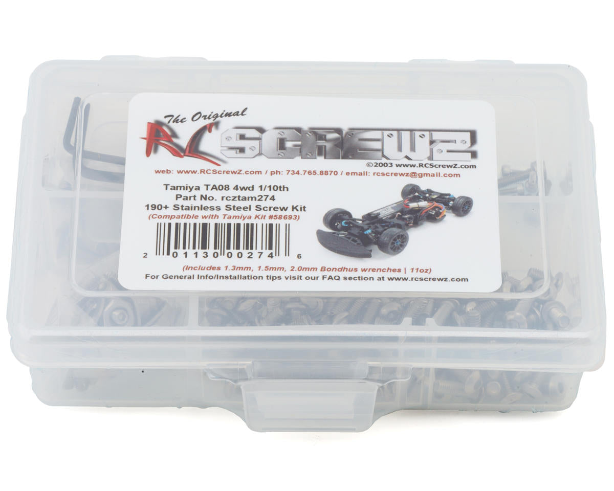 RC Screwz Tamiya TA08 4WD Stainless Steel Screws Kit