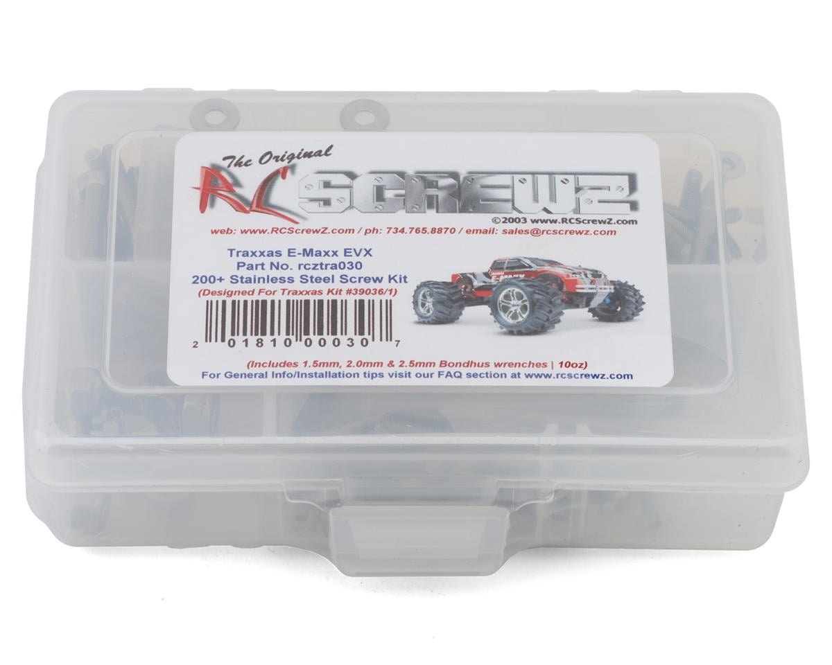 RC Screwz Stainless Steel Screw Kit for Traxxas E-Maxx EVX