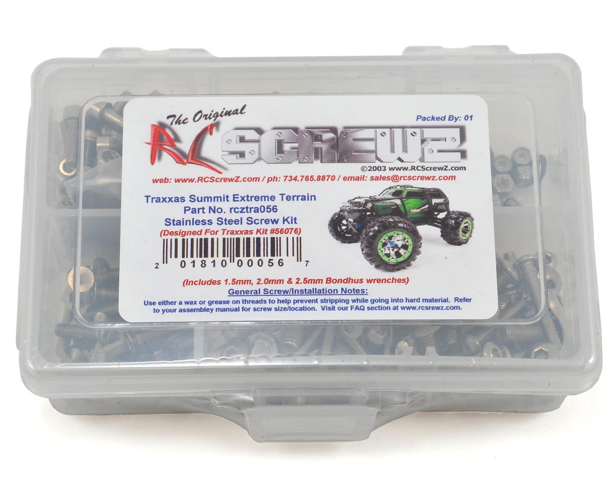 RC Screwz Stainless Steel Screw Kit for Traxxas Summit Extreme