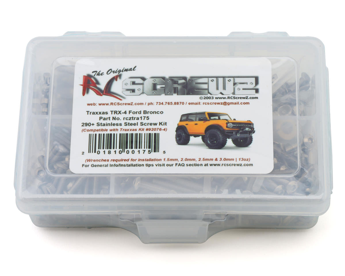 RC Screwz Stainless Steel Screw Kit for Traxxas® TRX-4® 1/10 Ford® Bronco